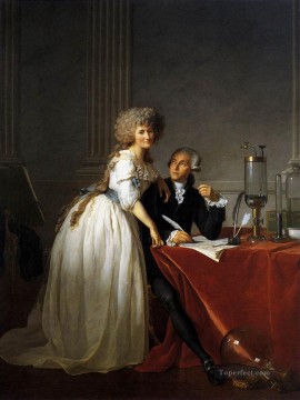  Marie Lienzo - Retrato de Antoine Laurent y Marie Anne Lavoisier Neoclasicismo Jacques Louis David